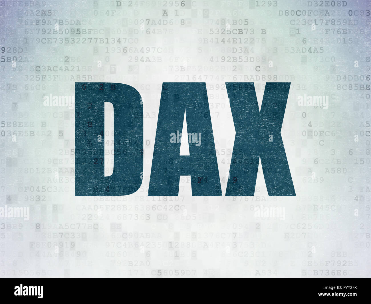 Il mercato azionario indici concetto: DAX sui dati digitali sfondo della carta Foto Stock
