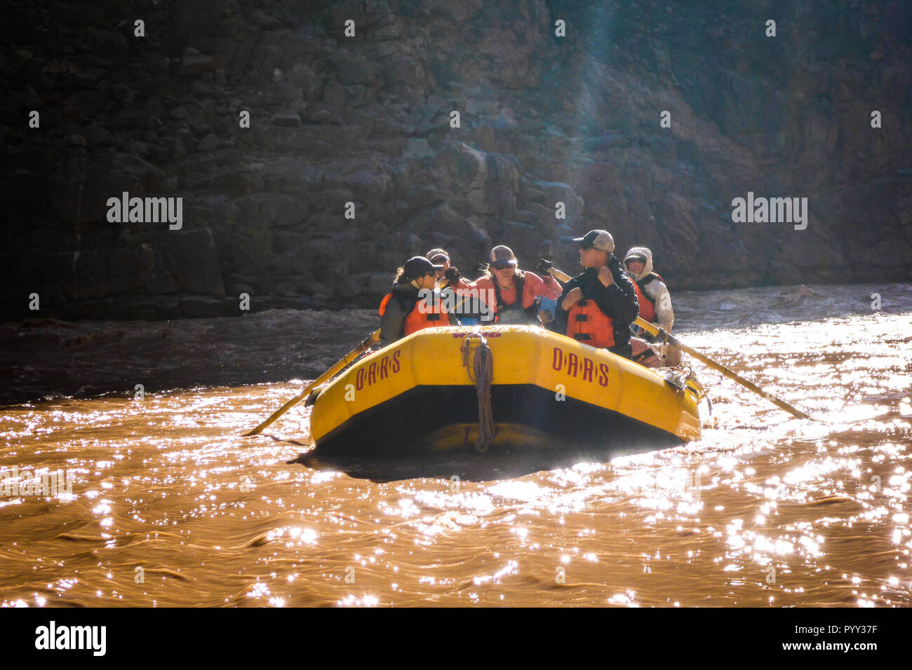 Il rafting, il Grand Canyon del Fiume Colorado, Arizona, Stati Uniti. Foto Stock