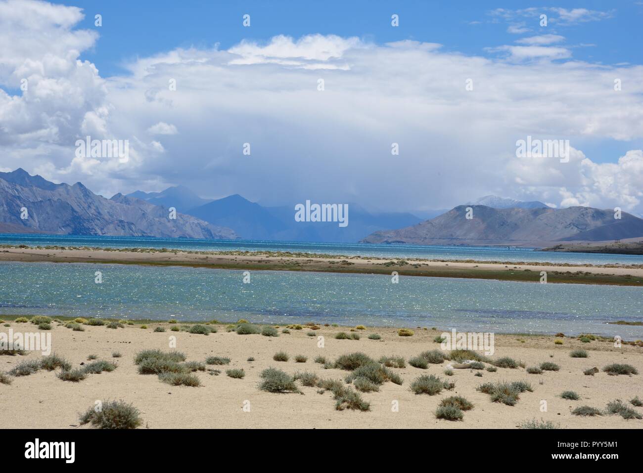 Magica Pangong Tso Foto Stock