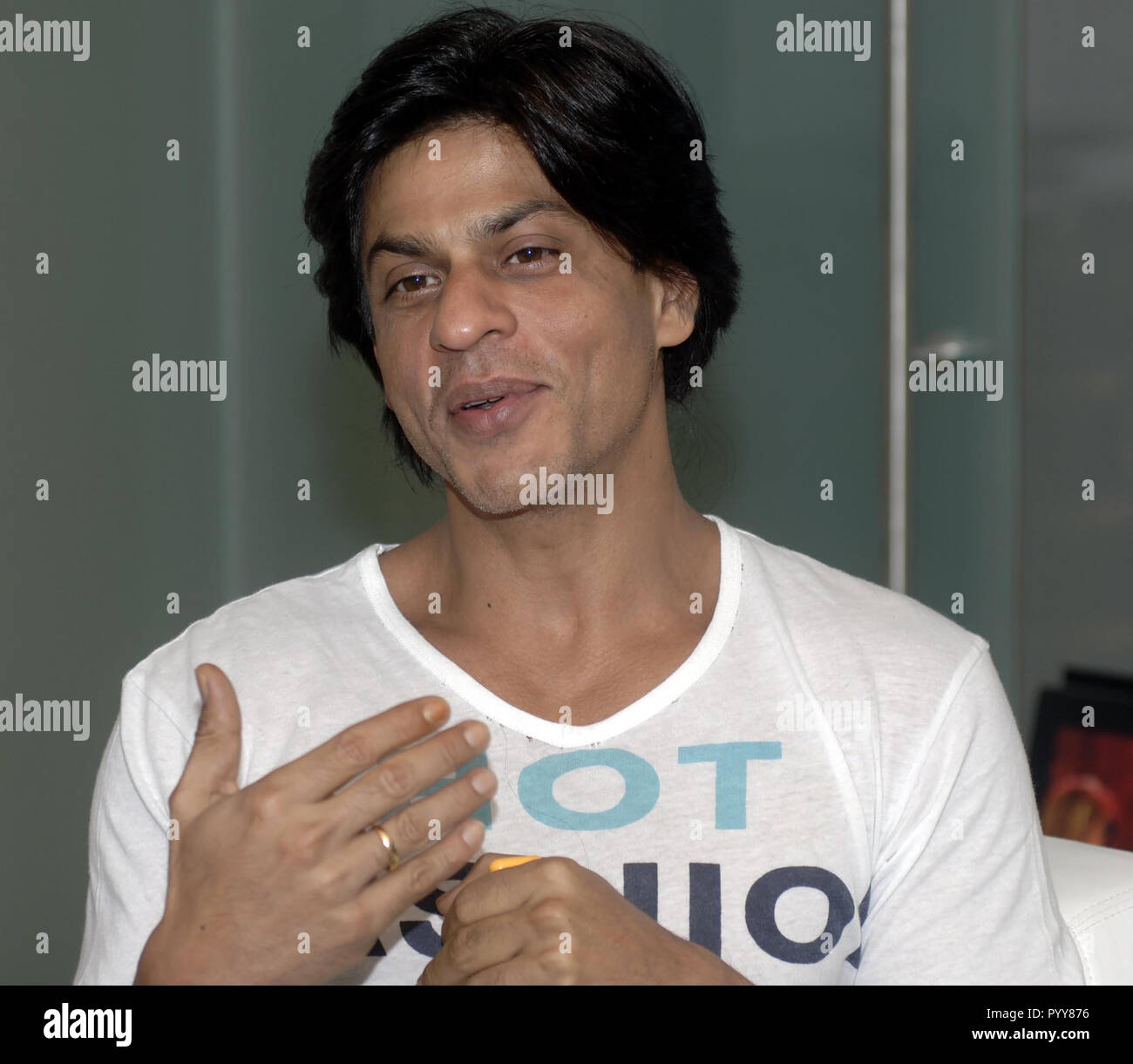 Indian Bollywood Hindi attore di cinema Shahrukh Khan, Mumbai, Maharashtra, India, Asia Foto Stock