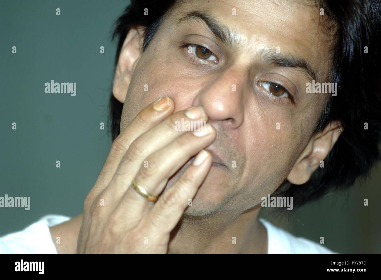 Indian Bollywood Hindi attore di cinema Shahrukh Khan, Mumbai, Maharashtra, India, Asia Foto Stock