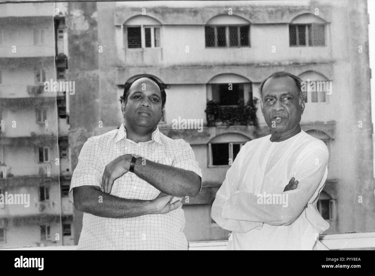 Presidente del NCP Sharad Pawar e Rajni Patel, Mumbai, Maharashtra, India, Asia, 1900s Foto Stock