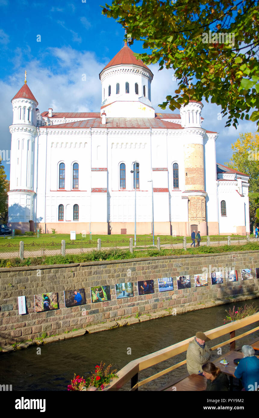 Cattedrale Ortodossa dell'Assunzione della Beata Madre di Dio a Vilnius, Lituania Foto Stock