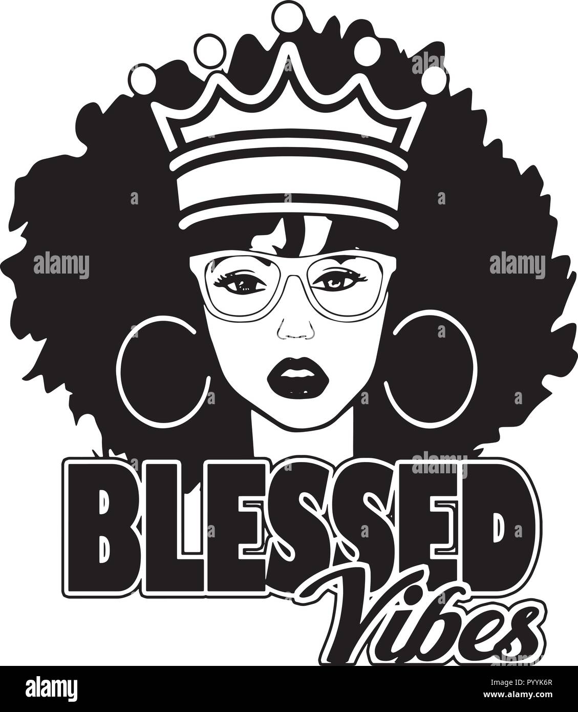 Questo sono African American bellissima regina, dive di donne di classe Illustrazione Vettoriale
