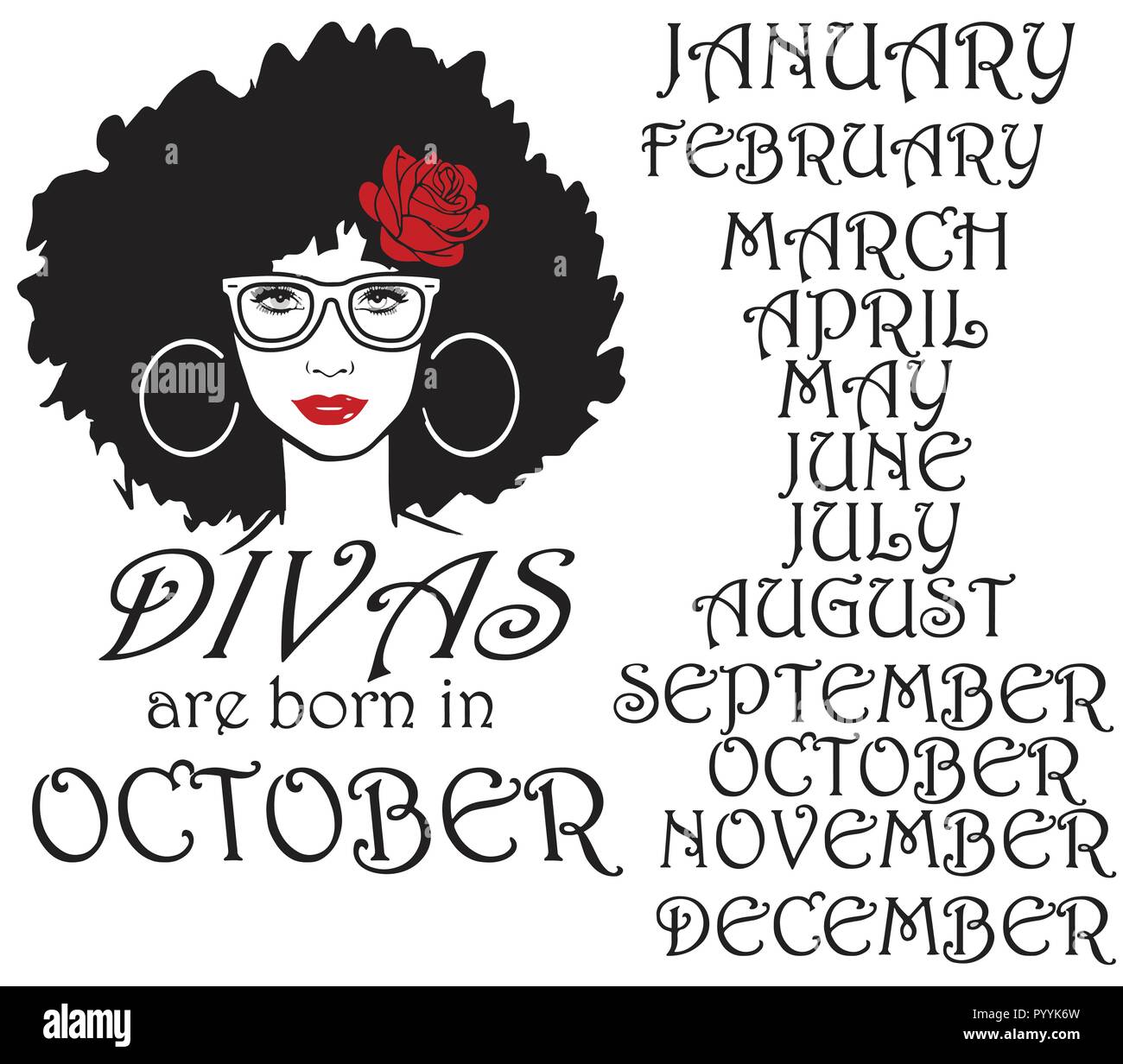 Questo sono African American bellissima regina, dive di donne di classe Illustrazione Vettoriale
