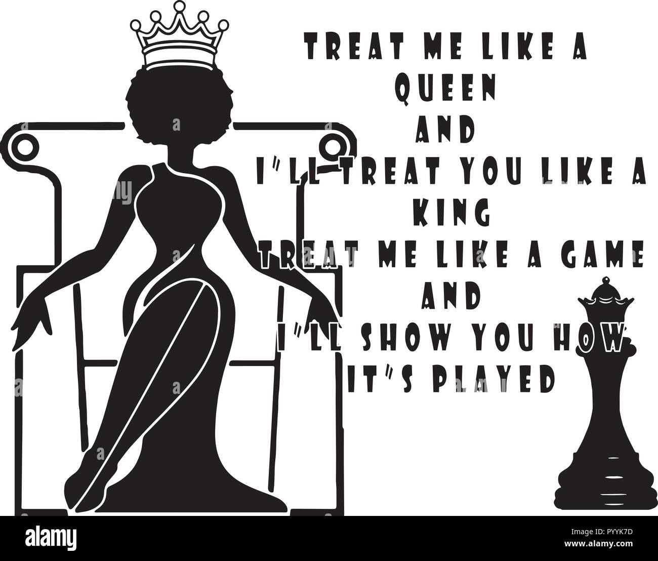 Questo sono African American bellissima regina, dive di donne di classe Illustrazione Vettoriale