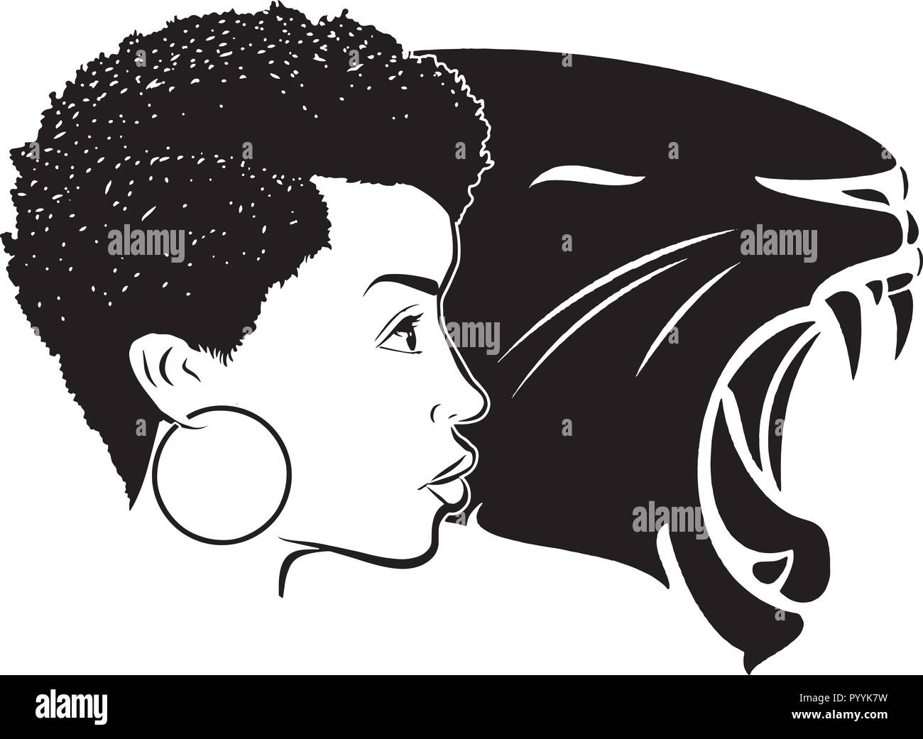 Questo sono African American bellissima regina, dive di donne di classe Illustrazione Vettoriale