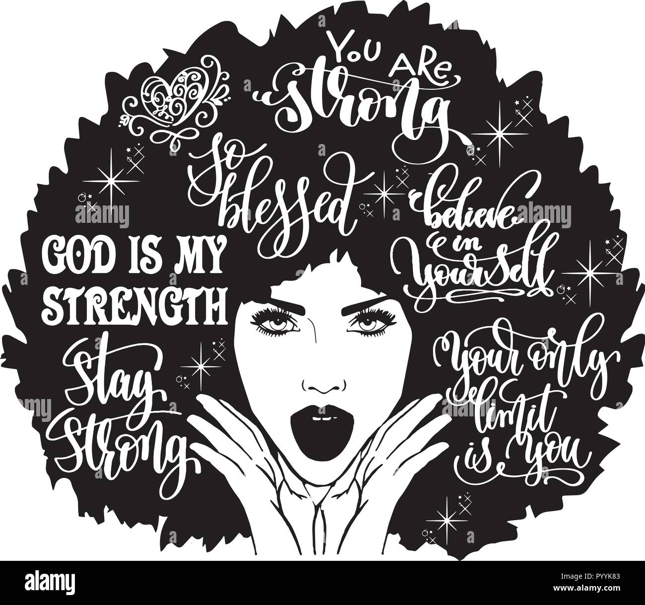 Questo sono African American bellissima regina, dive di donne di classe Illustrazione Vettoriale