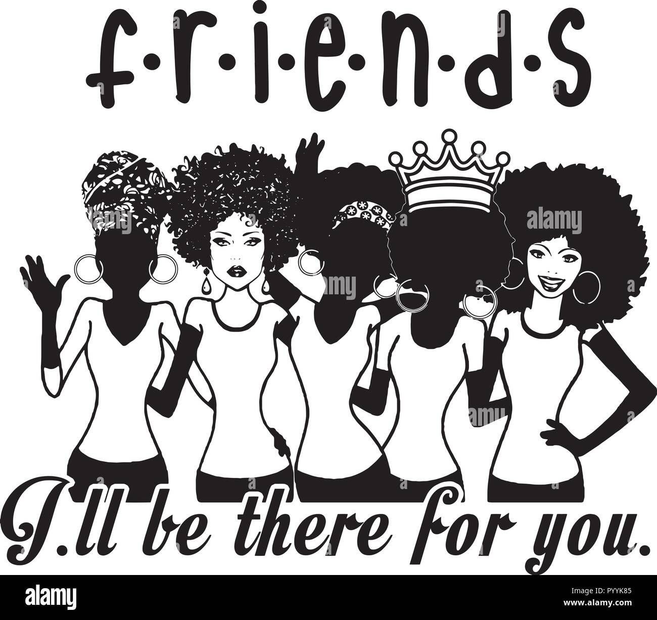 Questo sono African American bellissima regina, dive di donne di classe Illustrazione Vettoriale