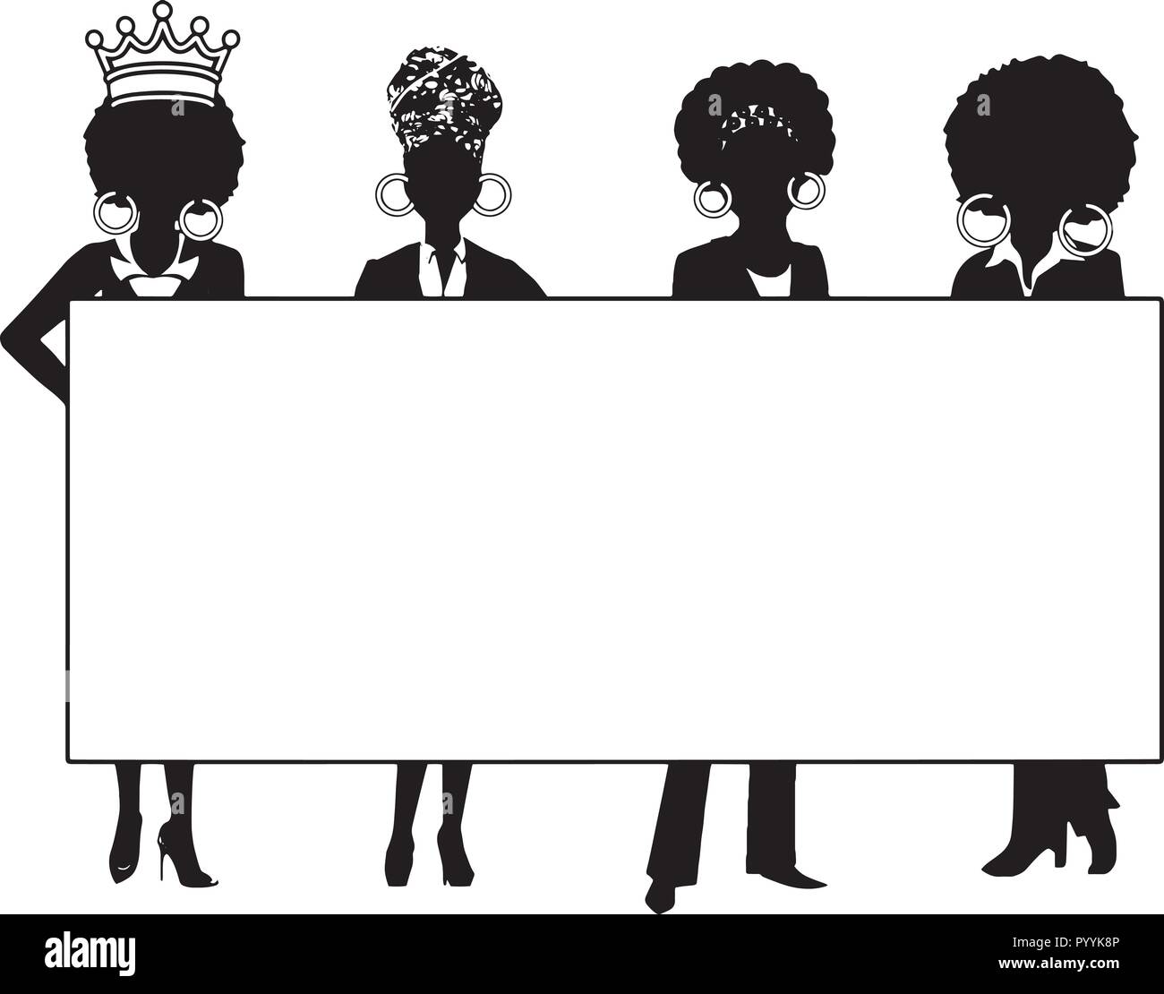 Questo sono African American bellissima regina, dive di donne di classe Illustrazione Vettoriale