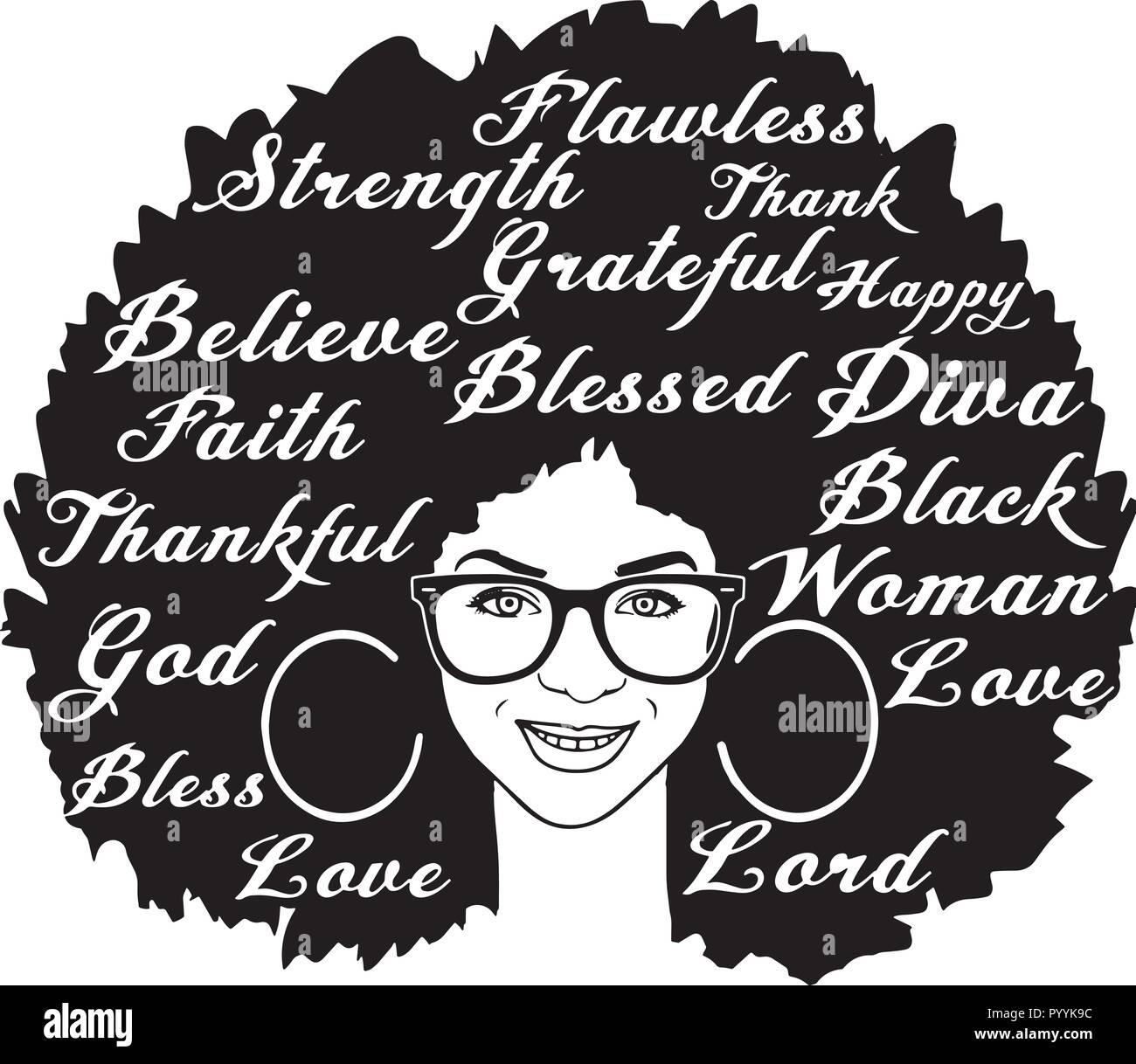 Questo sono African American bellissima regina, dive di donne di classe Illustrazione Vettoriale