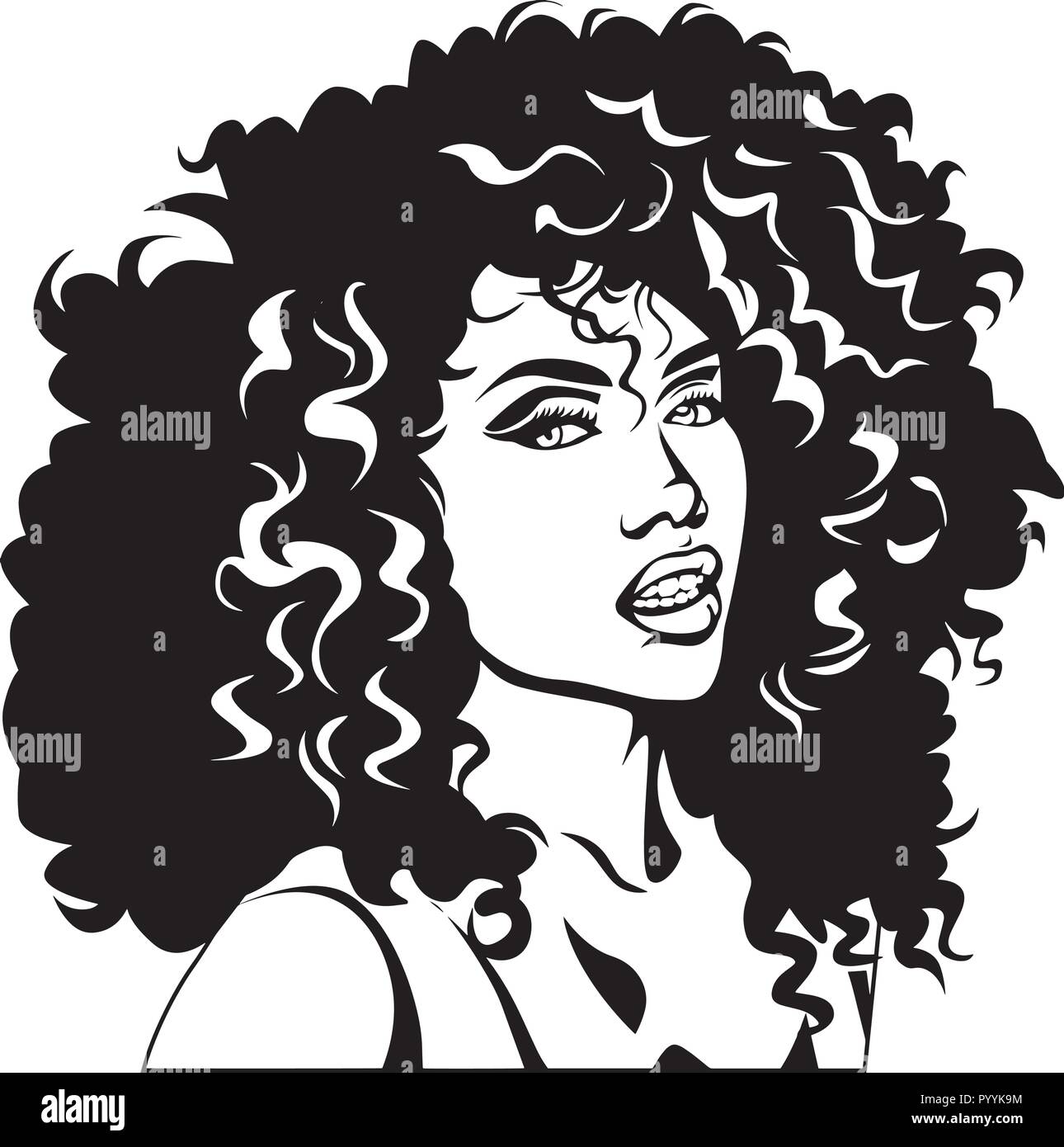 Questo sono African American bellissima regina, dive di donne di classe Illustrazione Vettoriale