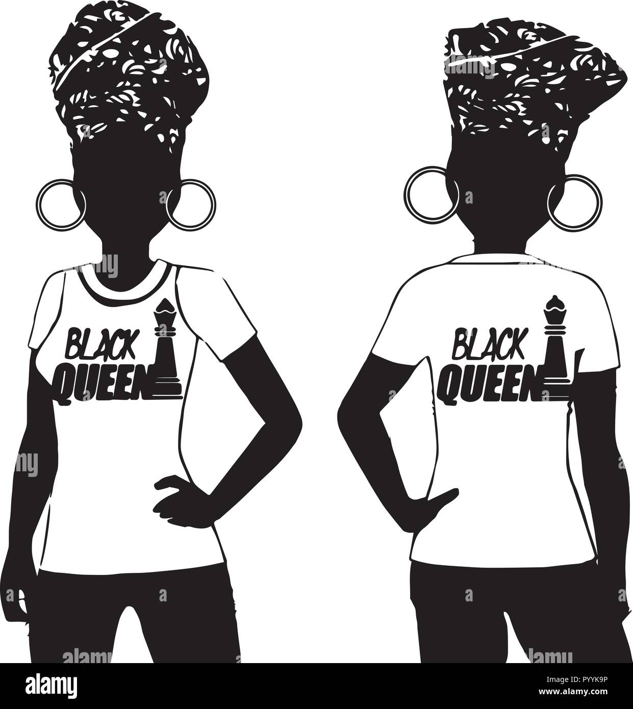 Questo sono African American bellissima regina, dive di donne di classe Illustrazione Vettoriale