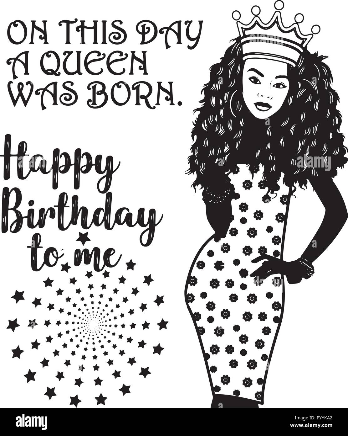 Questo sono African American bellissima regina, dive di donne di classe Illustrazione Vettoriale