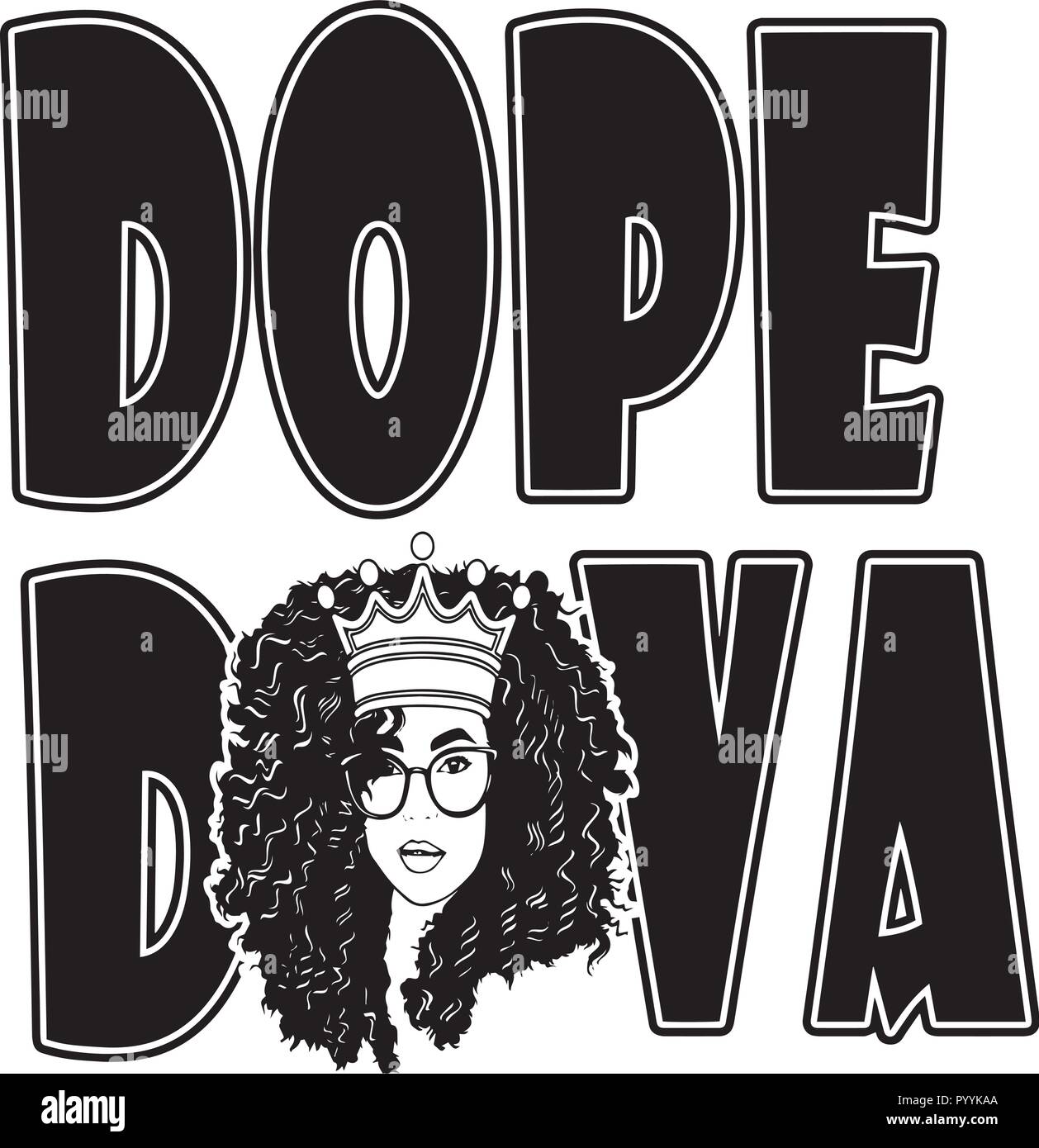 Questo sono African American bellissima regina, dive di donne di classe Illustrazione Vettoriale