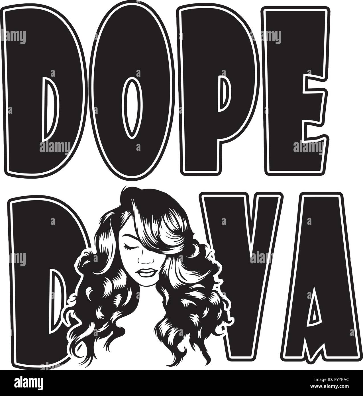 Questo sono African American bellissima regina, dive di donne di classe Illustrazione Vettoriale