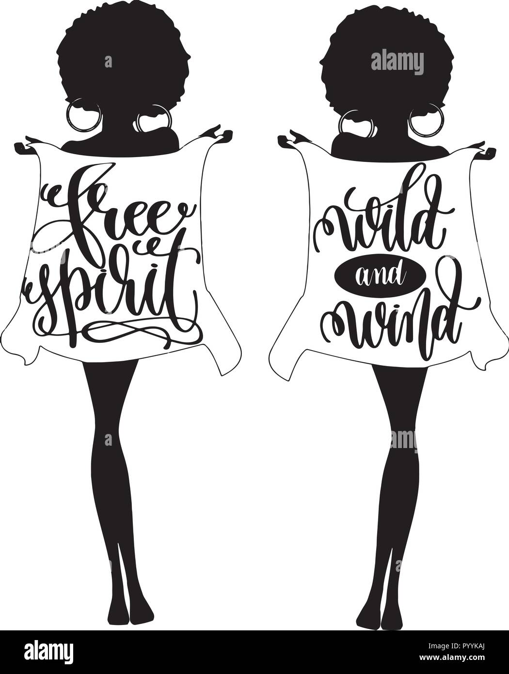 Questo sono African American bellissima regina, dive di donne di classe Illustrazione Vettoriale