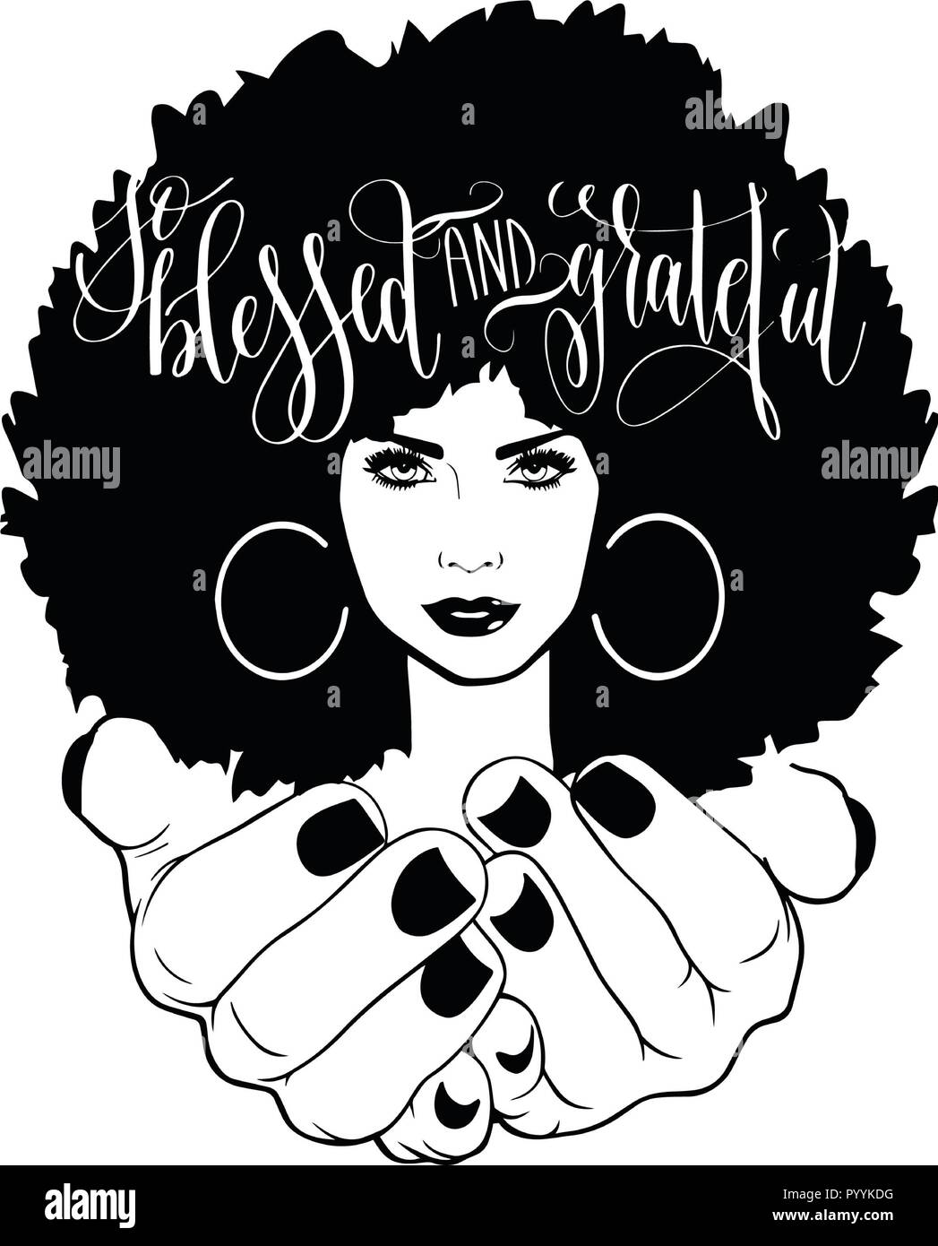 Questo sono African American bellissima regina, dive di donne di classe Illustrazione Vettoriale