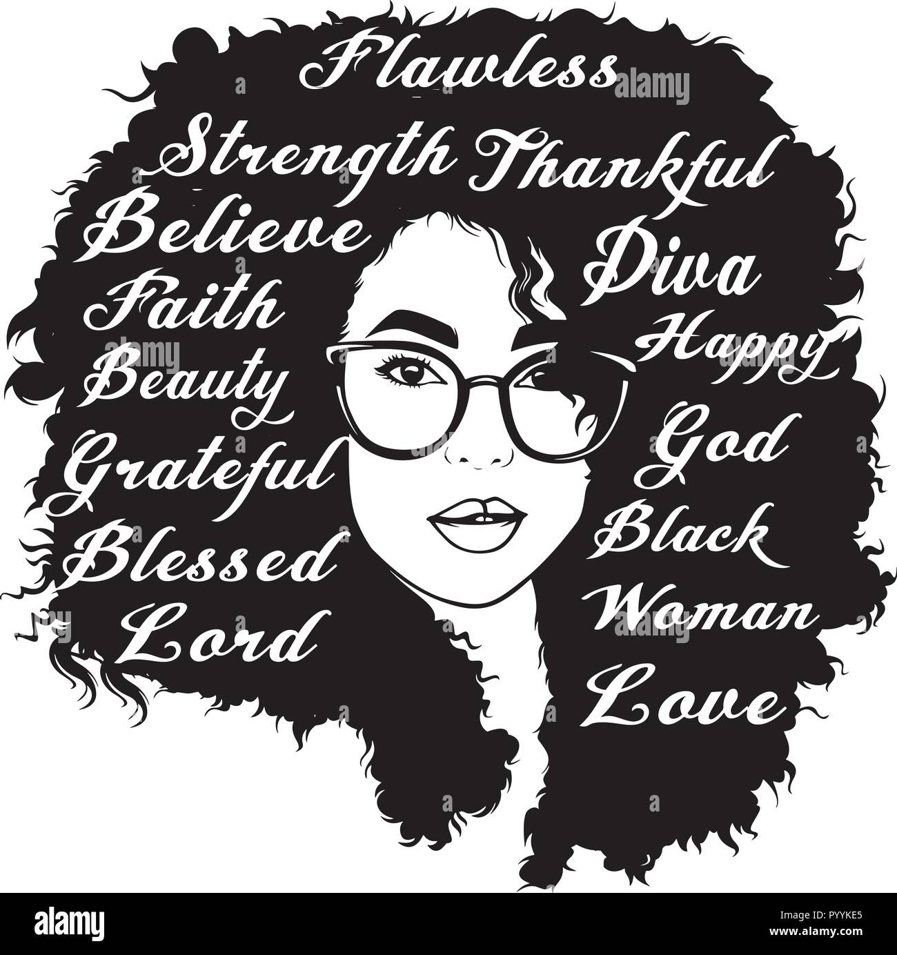Questo sono African American bellissima regina, dive di donne di classe Illustrazione Vettoriale
