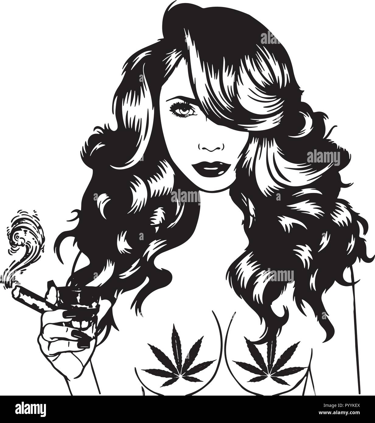 Questo sono African American bellissima regina, dive di donne di classe Illustrazione Vettoriale