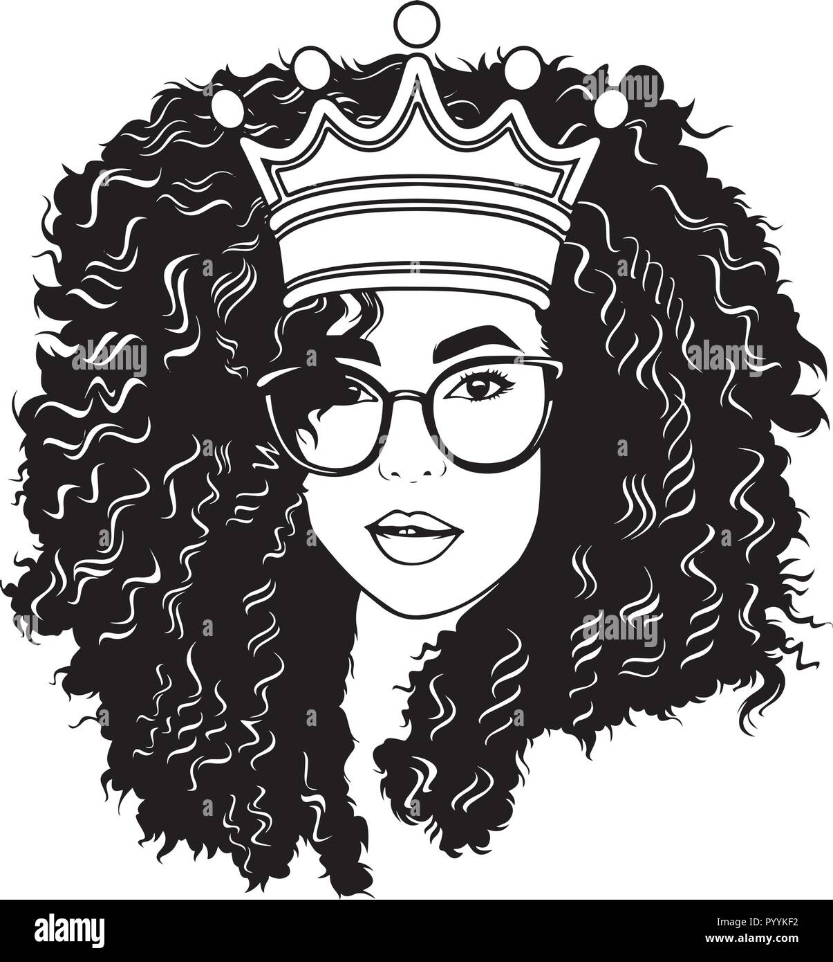 Questo sono African American bellissima regina, dive di donne di classe Illustrazione Vettoriale