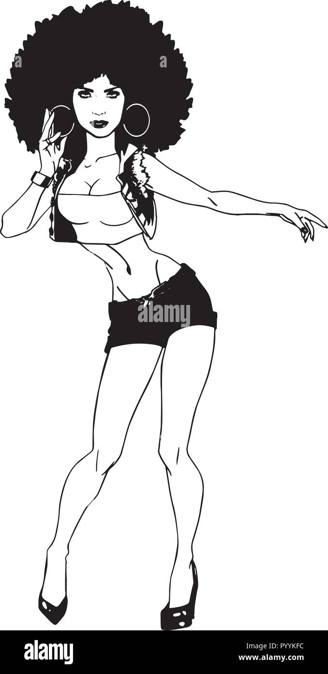 Questo sono African American bellissima regina, dive di donne di classe Illustrazione Vettoriale