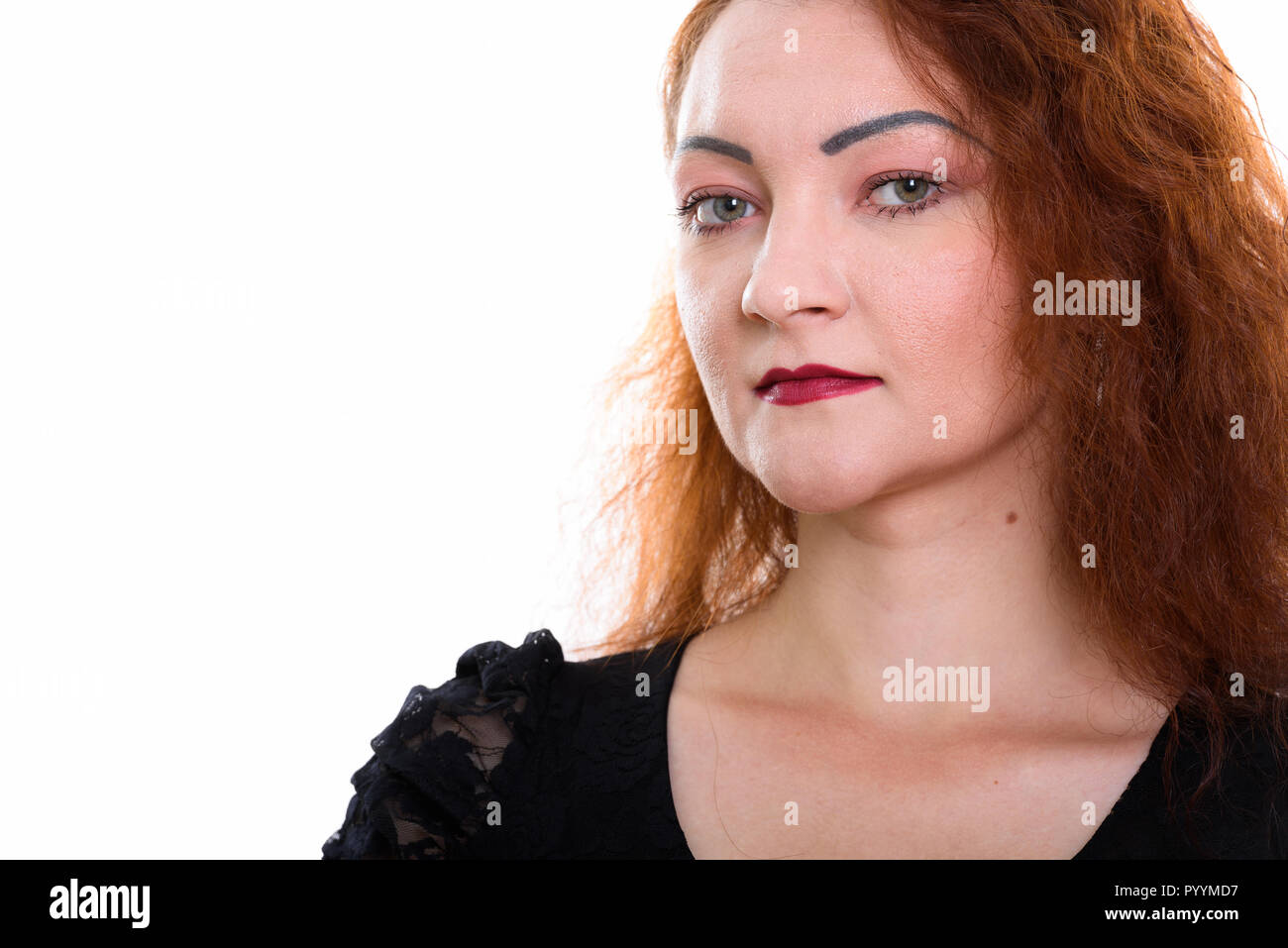 Close up imprenditrice guardando la fotocamera Foto Stock