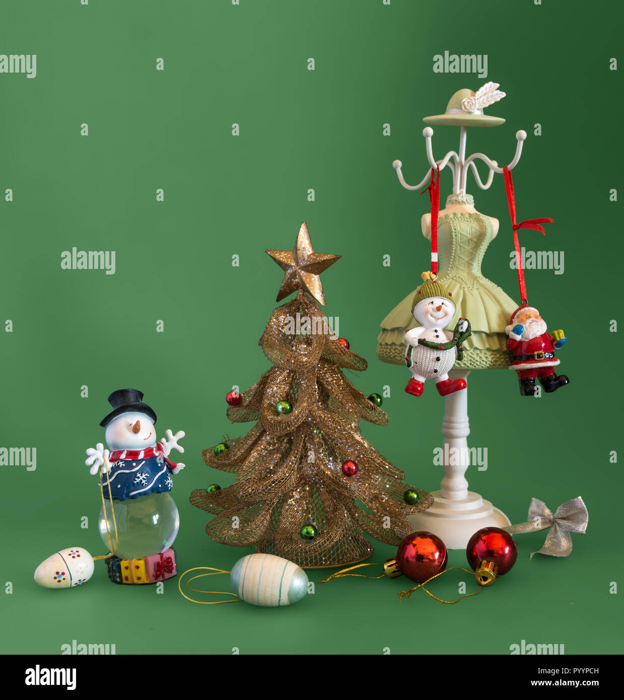 Le decorazioni di Natale. vintage. rétro. celebrazione. Nuovo anno. Natale. Foto Stock