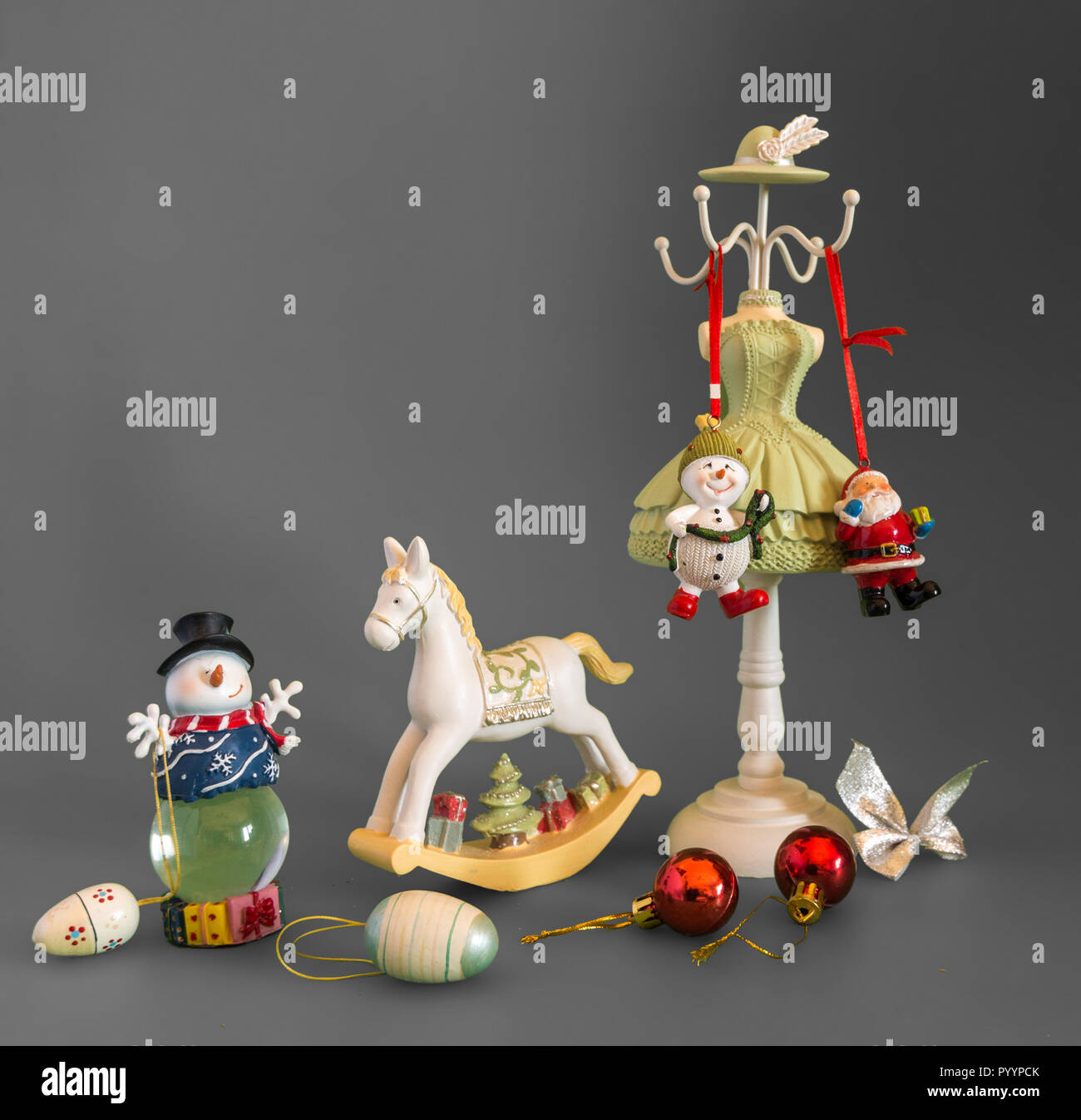 Le decorazioni di Natale. vintage. rétro. celebrazione. Nuovo anno. Natale. Foto Stock