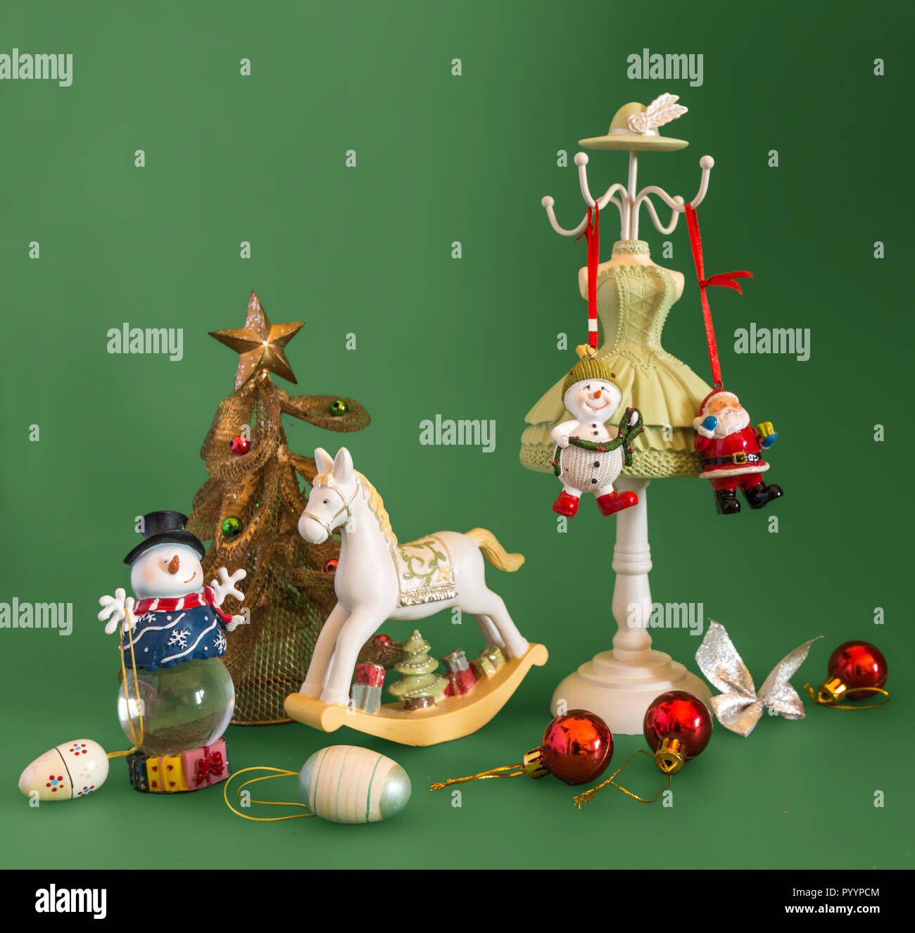 Le decorazioni di Natale. vintage. rétro. celebrazione. Nuovo anno. Natale. Foto Stock