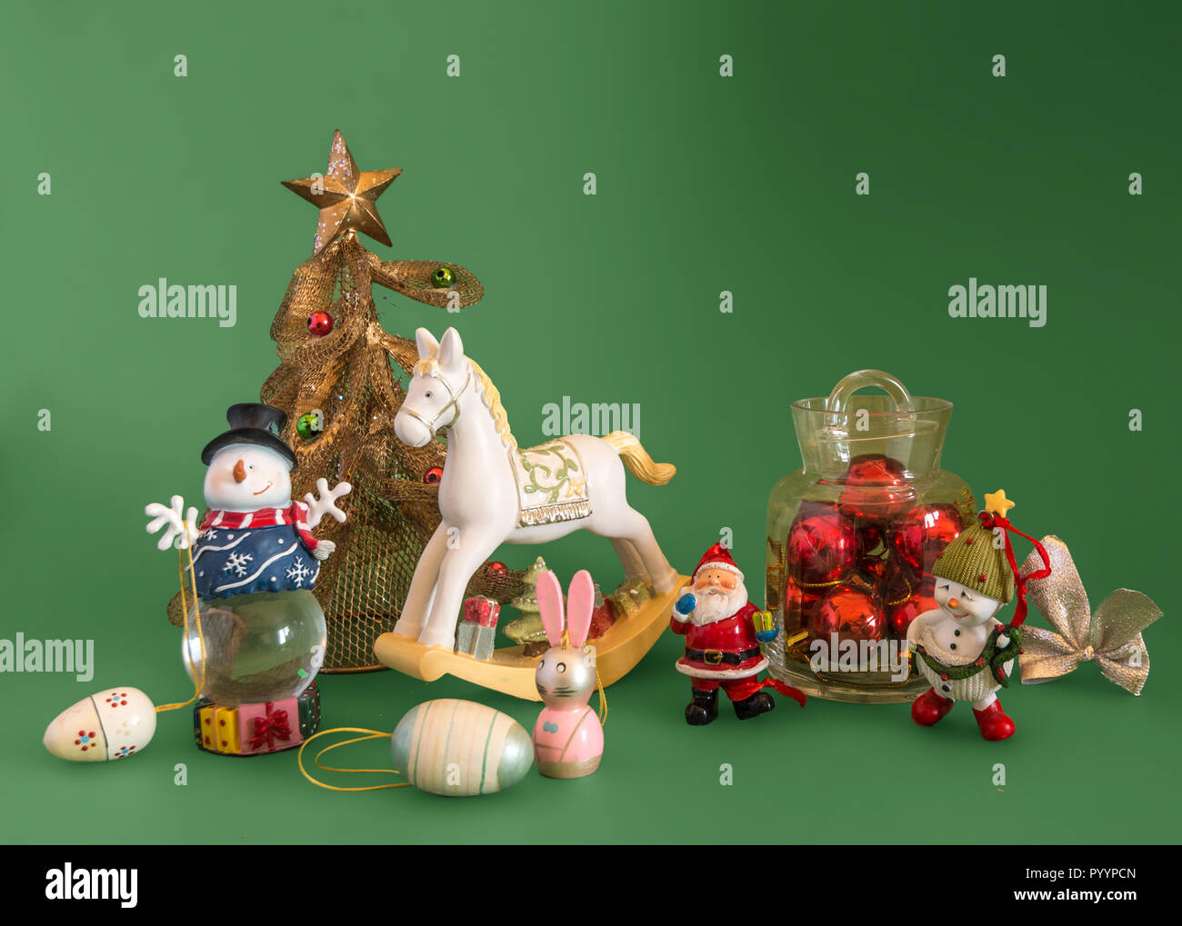 Le decorazioni di Natale. vintage. rétro. celebrazione. Nuovo anno. Natale. Foto Stock