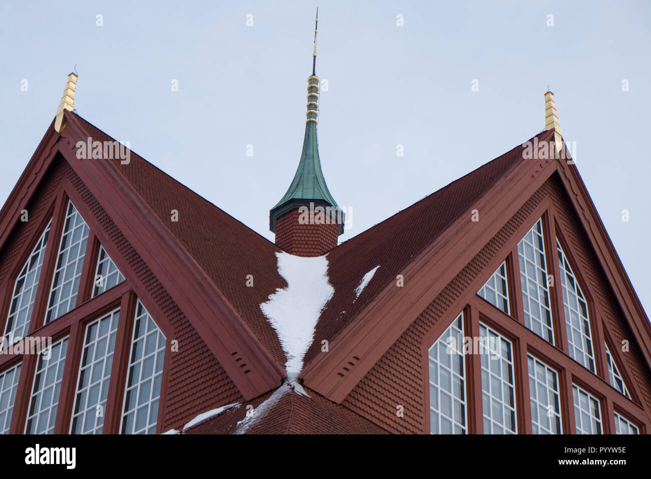 Kiruna chiesa di Kiruna (Svezia). Foto Stock