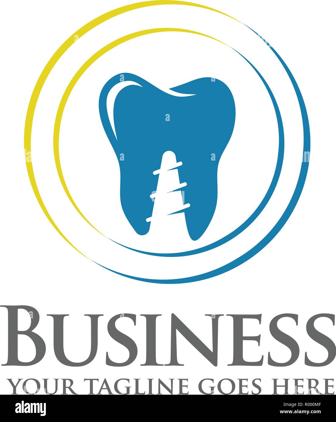 Dentista il logo colorato, cure dentarie o clinica dentale Illustrazione Vettoriale