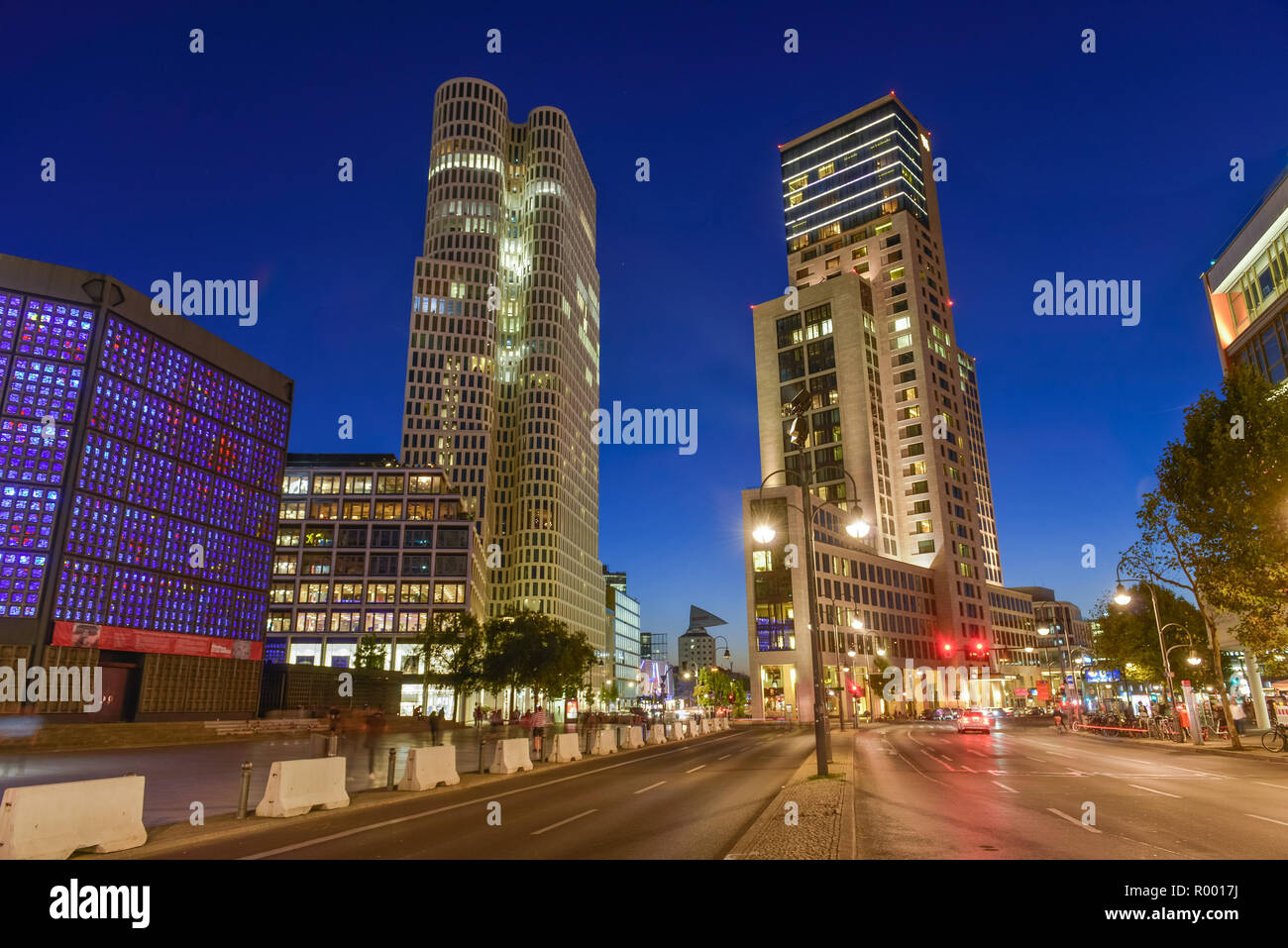 Elevato aumento upper west, hotel del borgo di balena di Astoria, luogo Breitscheid, Charlottenburg di Berlino, Germania, Hochhaus Upper West, Hotel Waldorf Astori Foto Stock