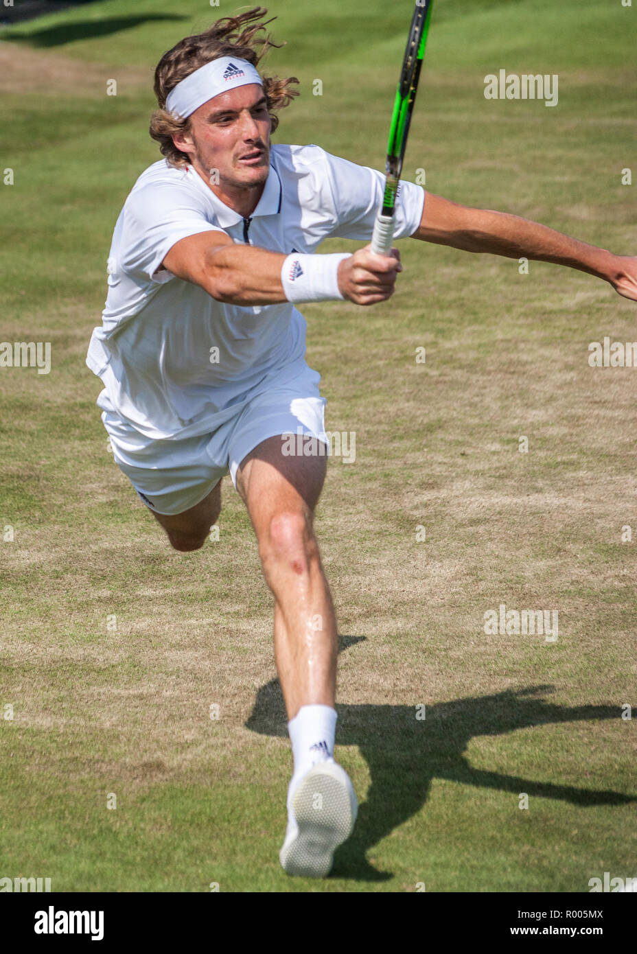 Stefanos Tsitsipas tennista Wimbledon 2018 Foto Stock
