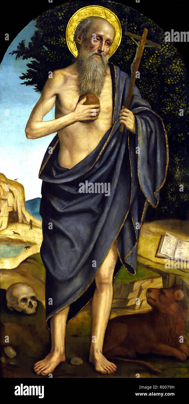 San Girolamo - San Girolamo 1510 da Ambrogio Bergognone (1453-) del XVI secolo Italia, italiano . Foto Stock