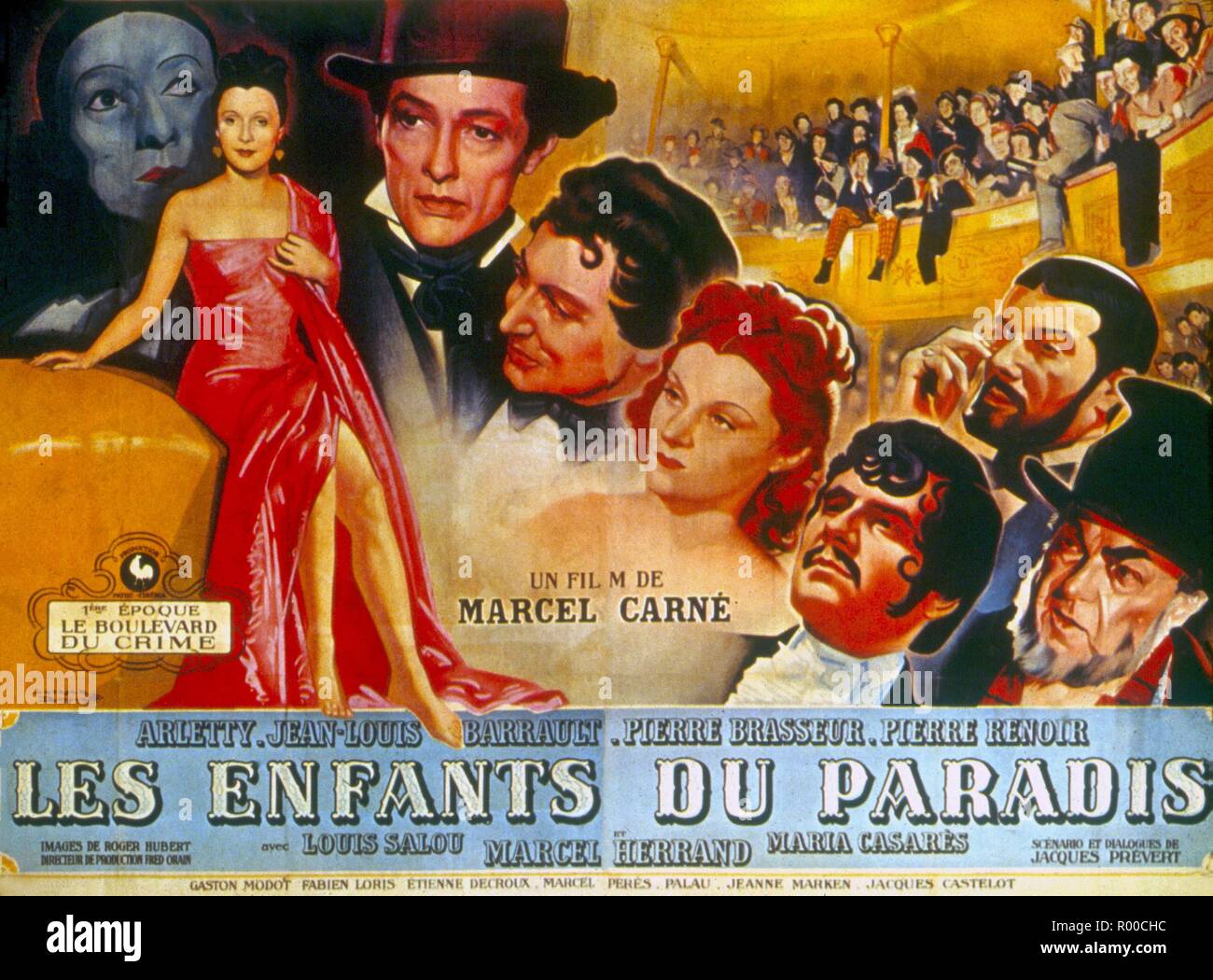 Les enfants du Paradis Anno : 1945 - FRANCIA DIRETTORE : Marcel Carne Arletty, Pierre Brasseur Poster (Fr) Foto Stock