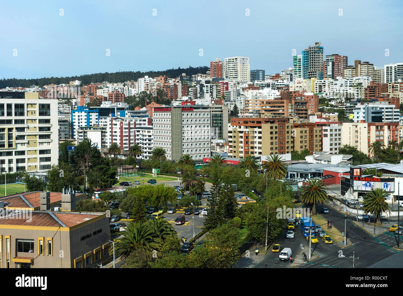 Nuove zone residenziali di Quito, capitale dell'Ecuador Foto Stock