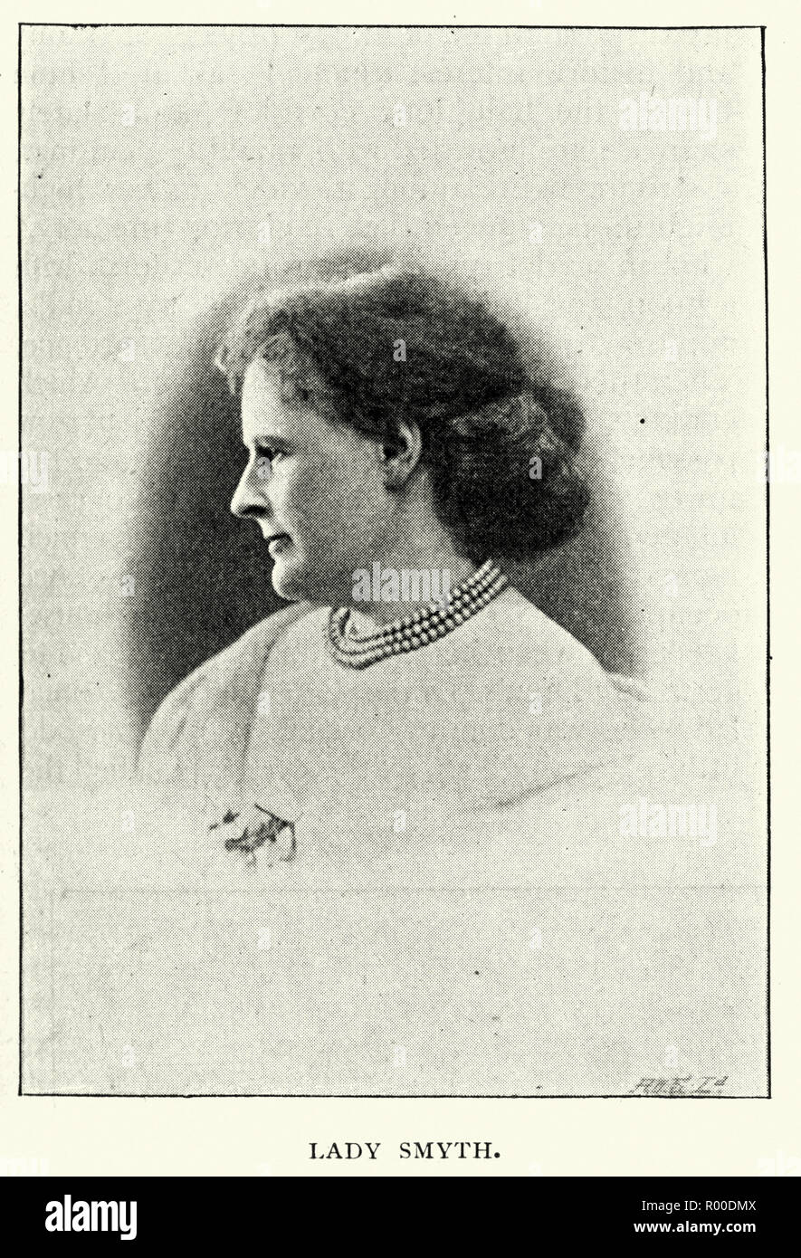 Fotografia vintage di Lady Ethel Smyth, un compositore inglese e da un membro del il suffragio femminile movimento. 1896 Foto Stock