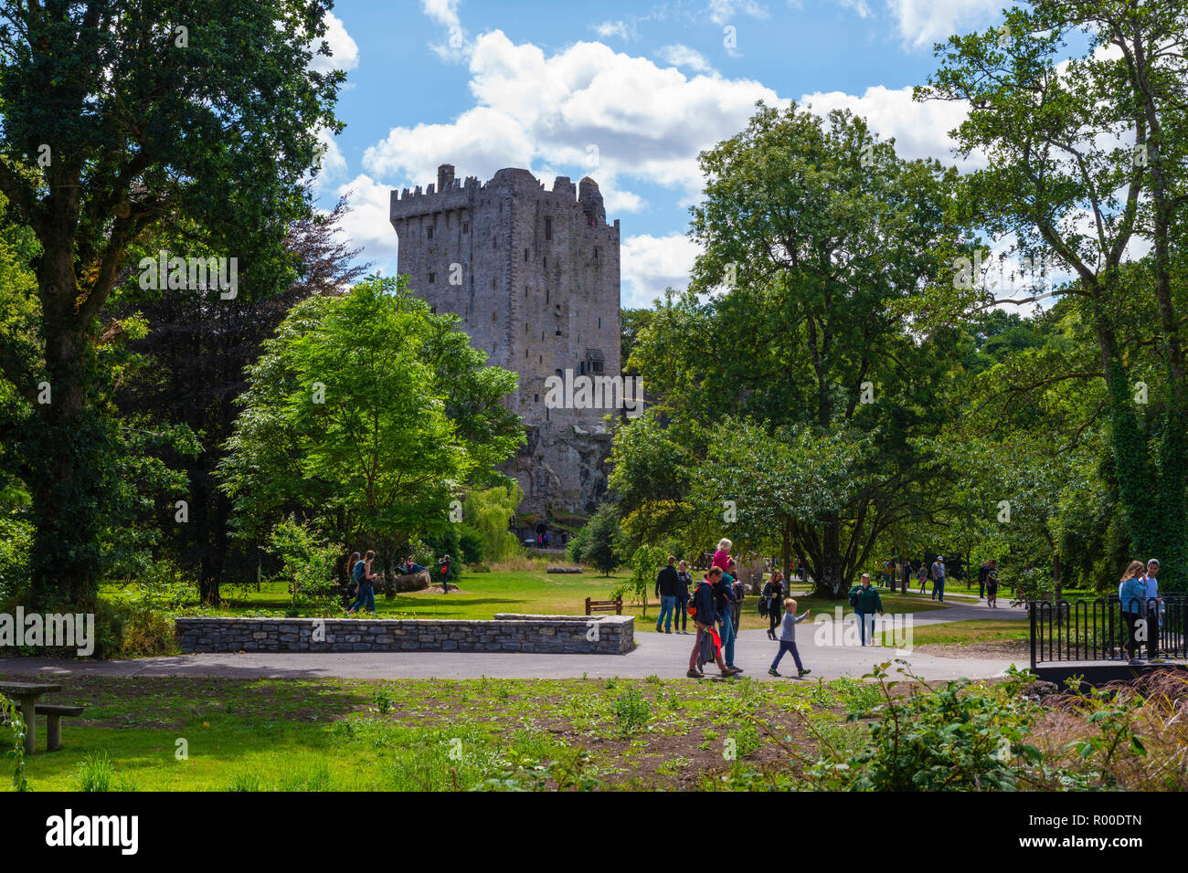 Blarney Castle e giardini, vicino a Cork, nella contea di Cork, Repubblica di Irlanda Foto Stock
