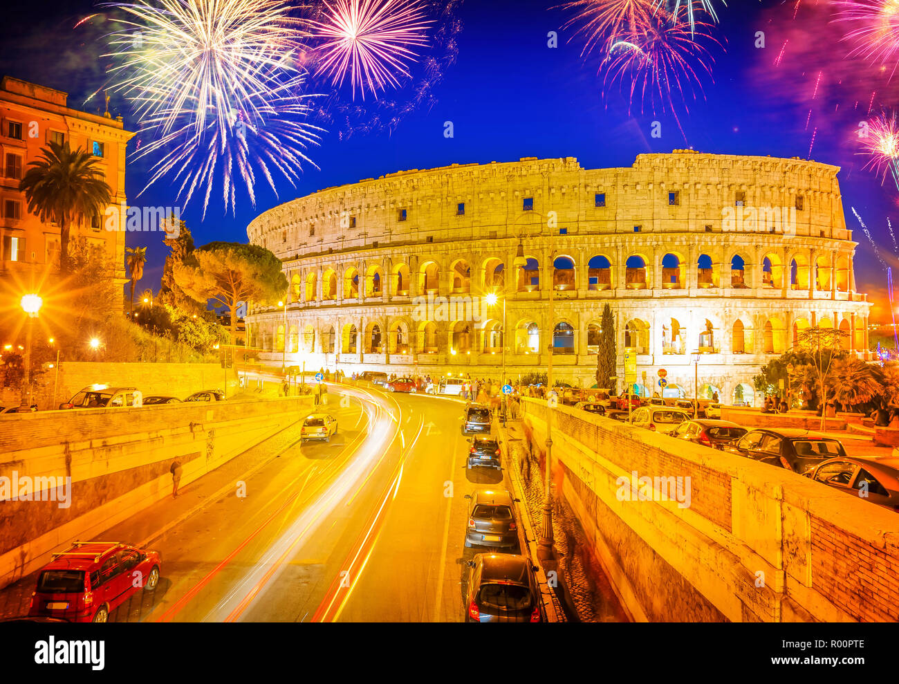 Colosseo a Roma, Italia Foto Stock