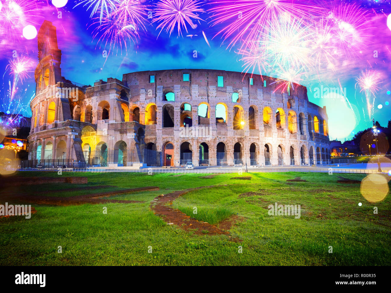 Colosseo a Roma, Italia Foto Stock