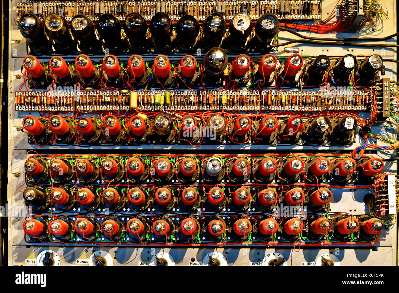 Bletchley Park parte del colosso macchina di decodifica il sistema di valvola Foto Stock