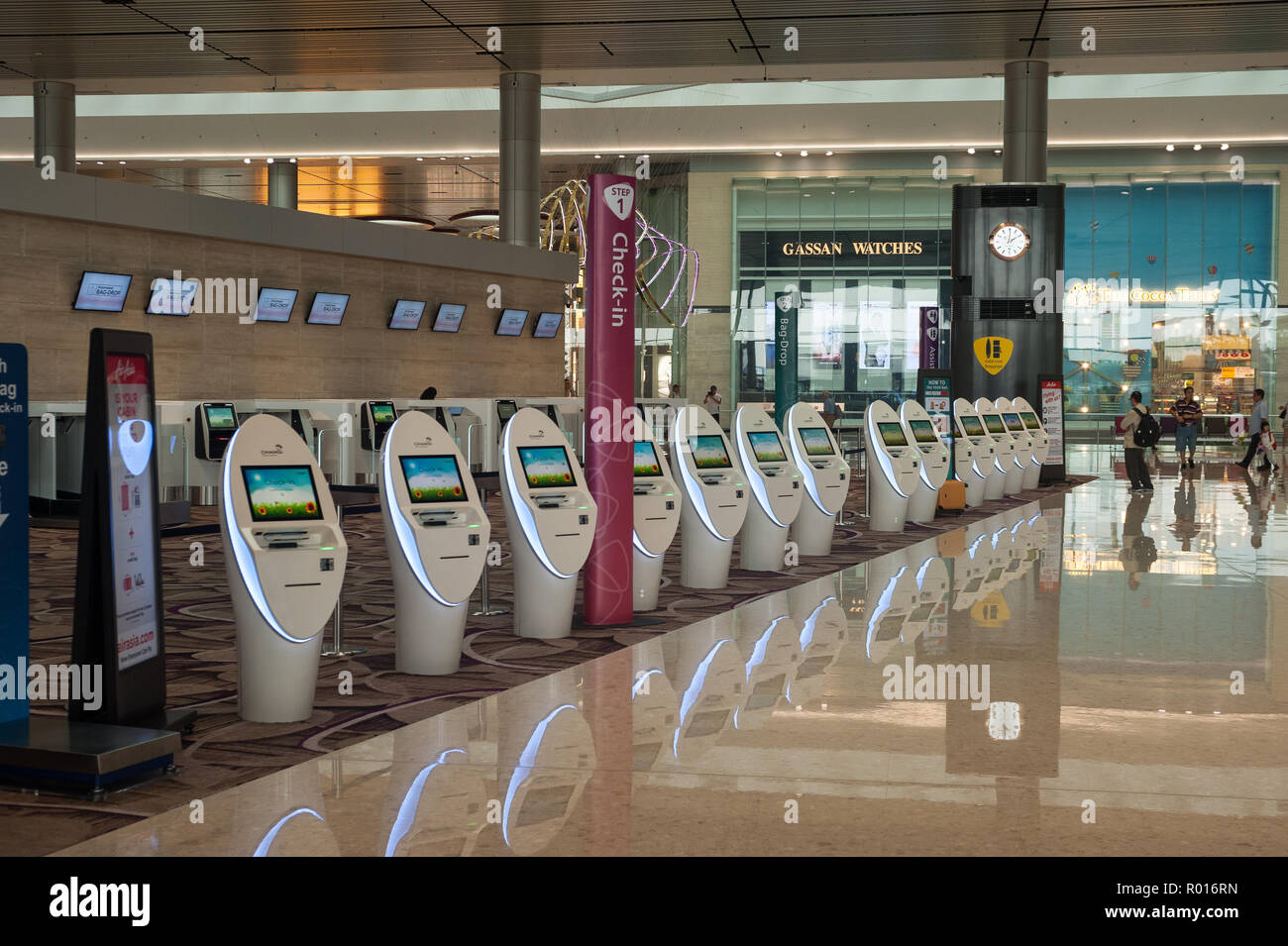Singapore Repubblica di Singapore, il nuovo Terminal 4 dell'Aeroporto Changi Foto Stock