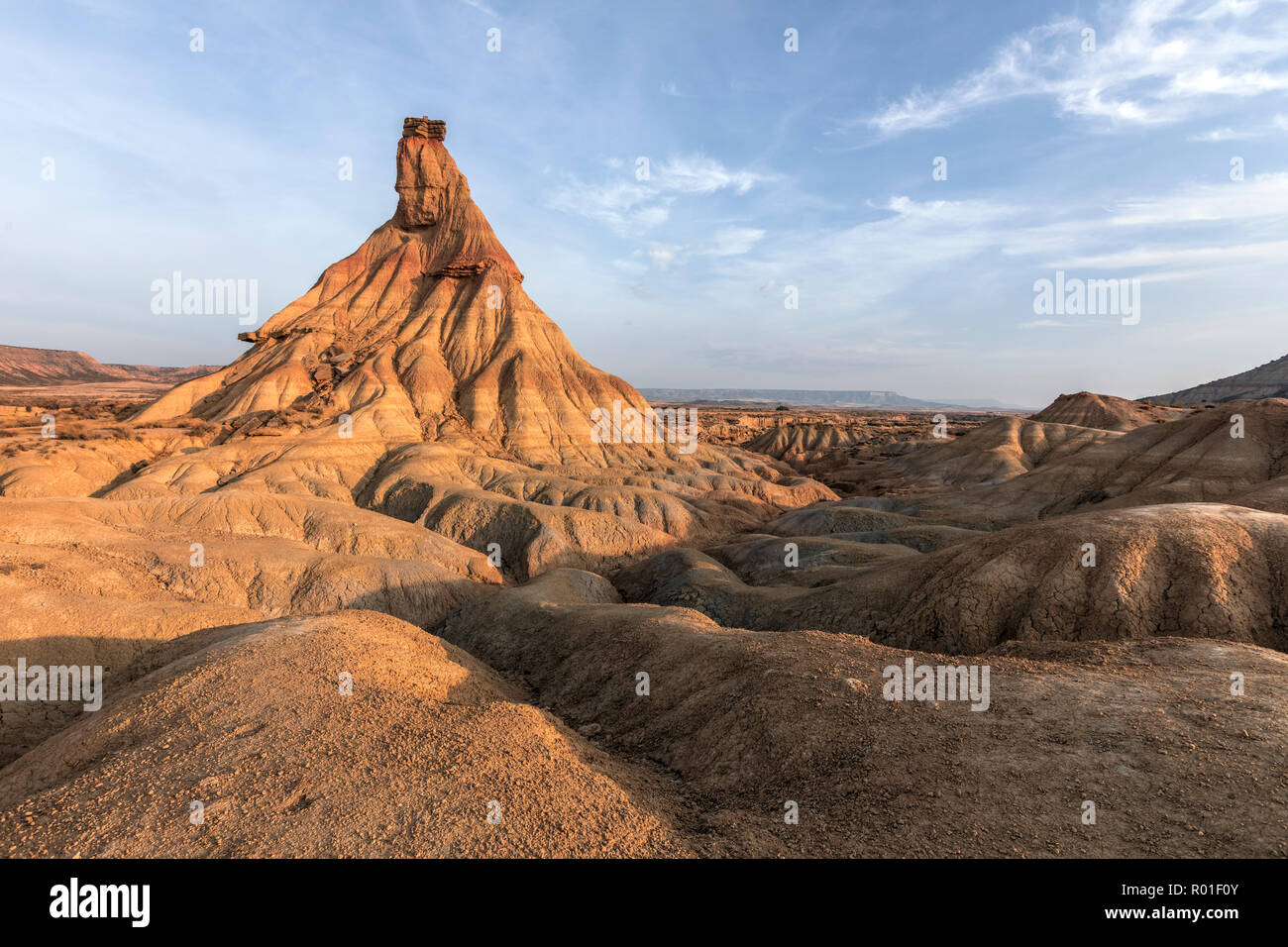 Bardenas Reales, Paesi Baschi, Spagna, Europa Foto Stock