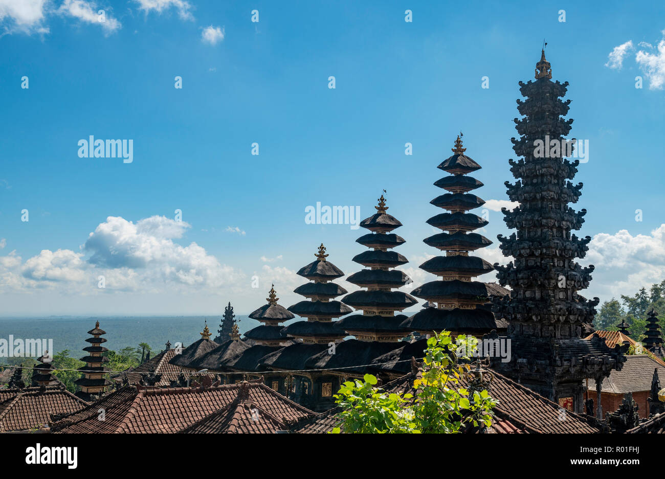 Pagode, Tempio Madre, Tempio Besakih, Pura Agung Besakih Penetaran, Bali-Hinduism, Banjar Besakih Bali, Indonesia Foto Stock