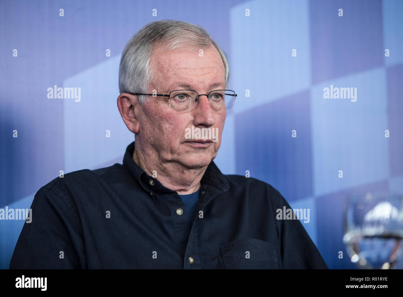 SÃO PAULO, SP - 31.10.2018: BRUNO COVAS COLETIVA GP BRASILE F1 - Tamas Rohonyi, promotore del Gran Premio di Formula 1 a Interlagos, partecipa a una conferenza stampa con il sindaco Bruno Covas mercoledì mattina, il 31 ottobre sul circuito di Interlagos in Sao Paulo. (Foto: Van Campos/Fotoarena) Foto Stock