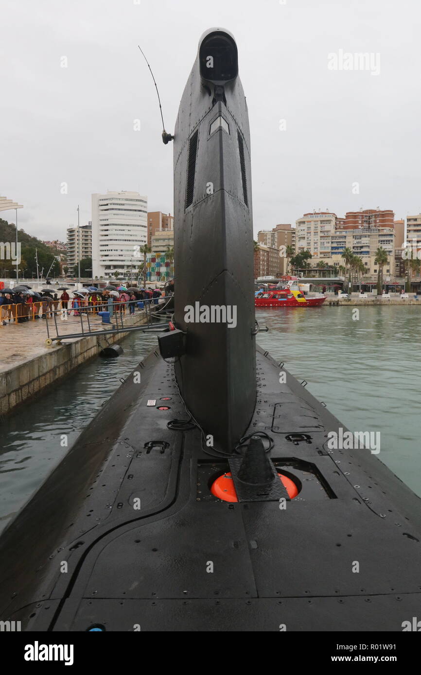 31 ottobre 2018 - 31 ottobre 2018 (Malaga ) il sommergibile Mistral ha  fermato al porto di Malaga, a partire da oggi e fino al 2 novembre. Il  Mistral sottomarino è il