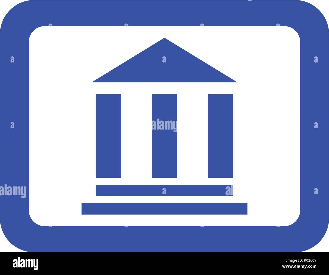 Edificio in stile greco classico o tempio romano Illustrazione Vettoriale