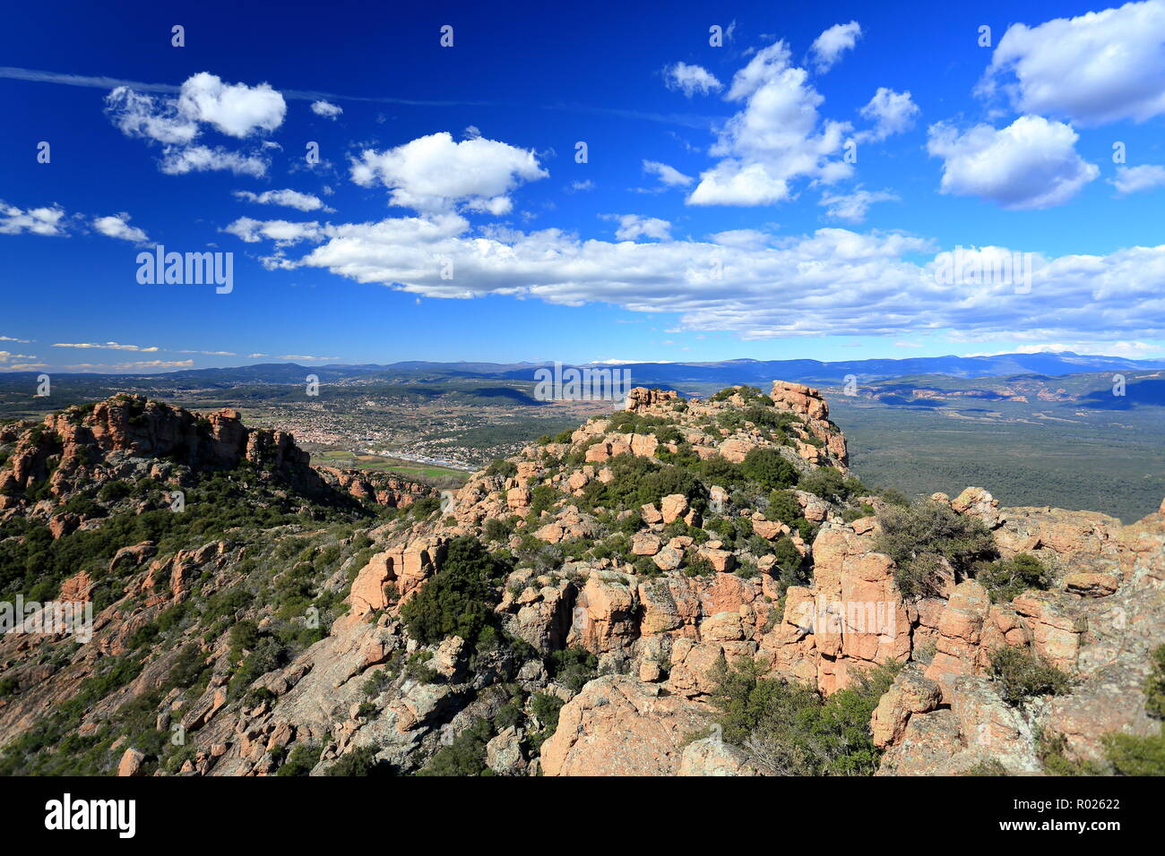 Rocher de Roquebrune sur Argens, 83, Var, Cote d'azur, PACA, Foto Stock